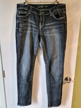 2010's Warehouse One Dark Wash Rockstar Midrise Skinny Jeans